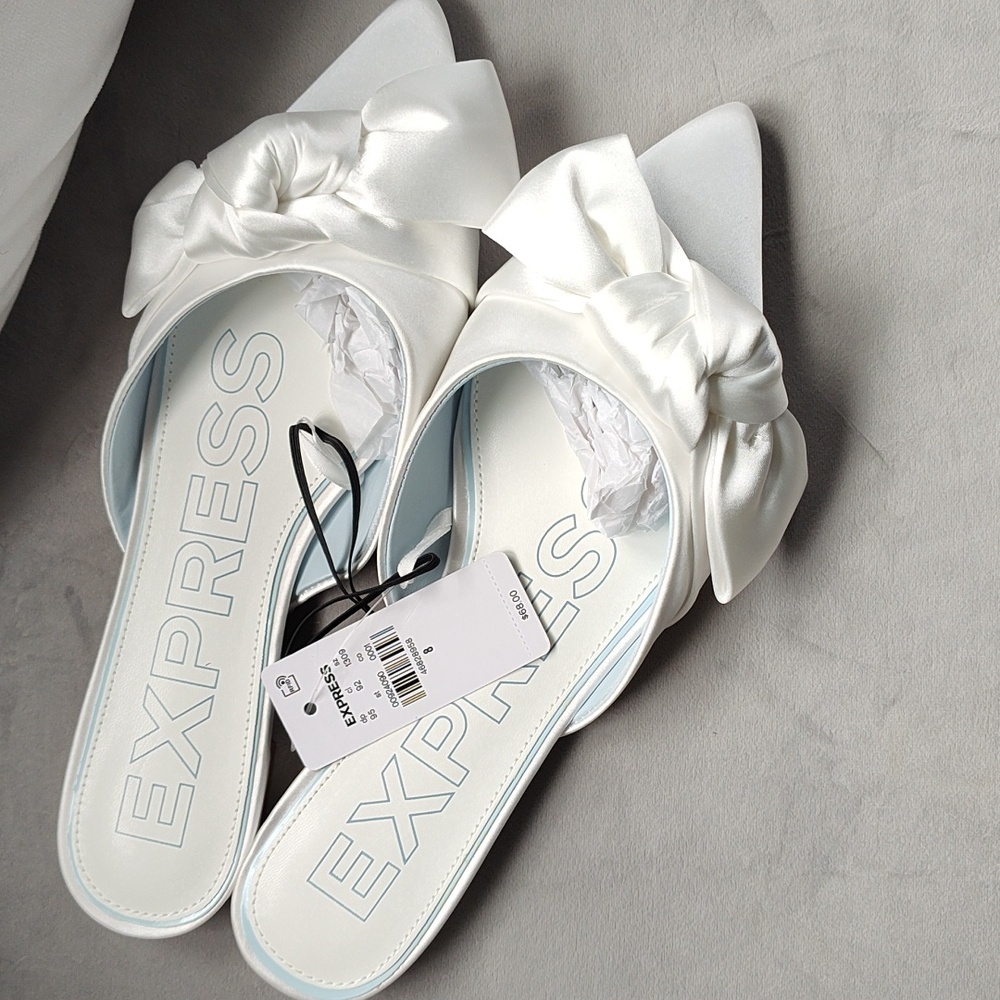 Satin Slide-Ons Express size 8